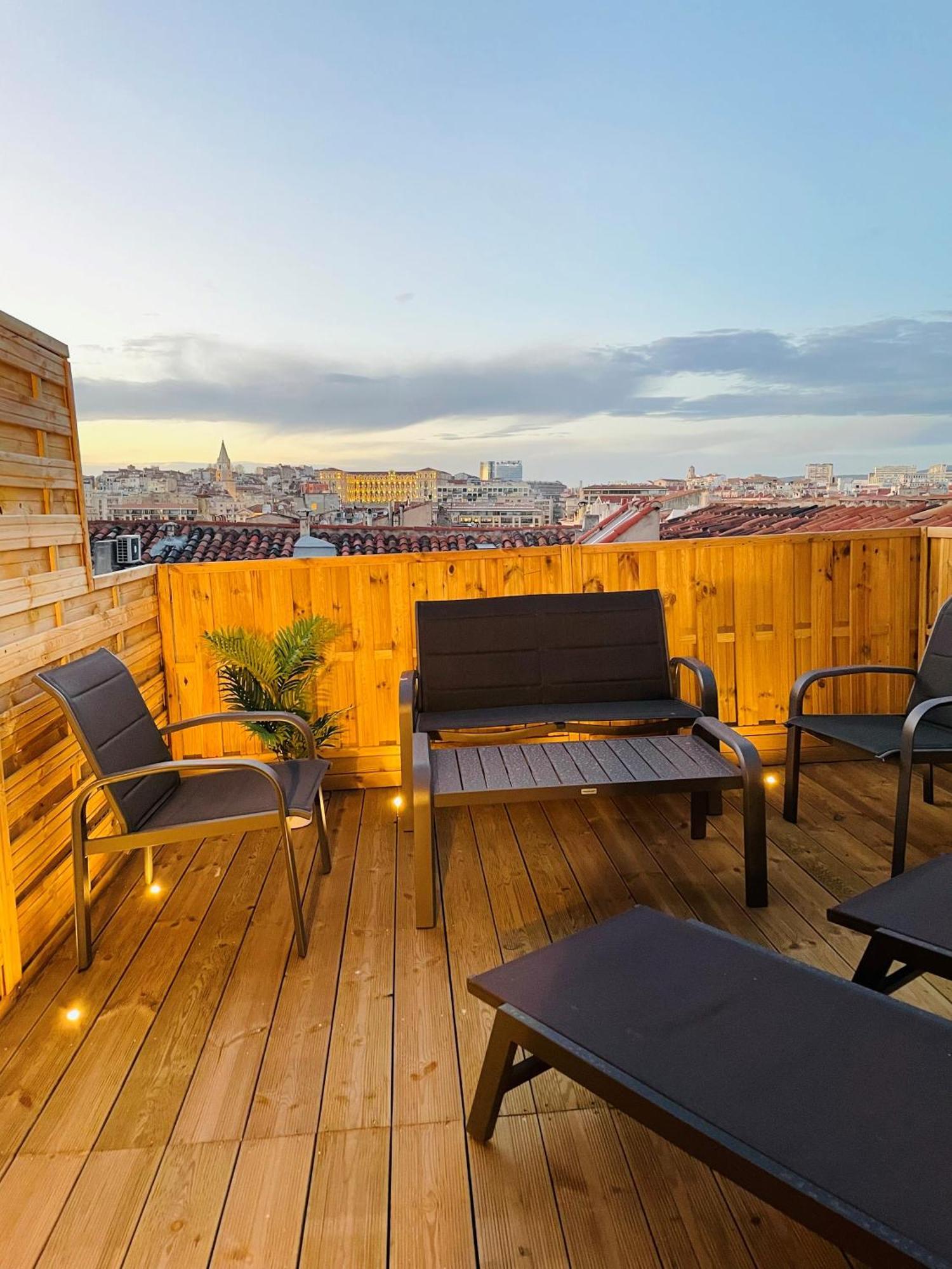 Honore - Rooftop Avec Vue - Appartement T3 Atypique Centre Ville Vieux Port Proche Opera Marseille Luaran gambar